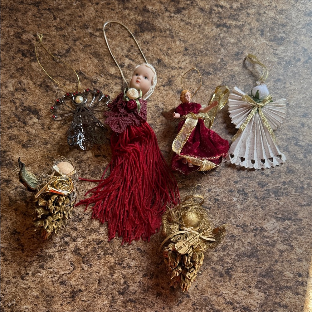 Not Rated Vintage-Inspired Holiday Ornament Collection in Red and Gold